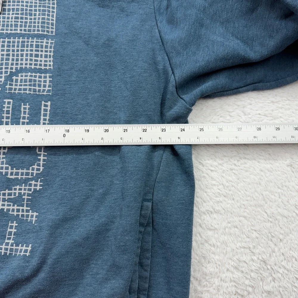 The North‎ Face Mens XL Blue Heathered Graphic Logo Pullover Hoodie Sweatshirt
